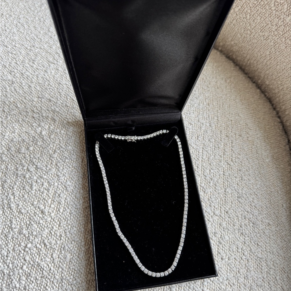 Dorsey necklace lab white sapphire 16.75 in